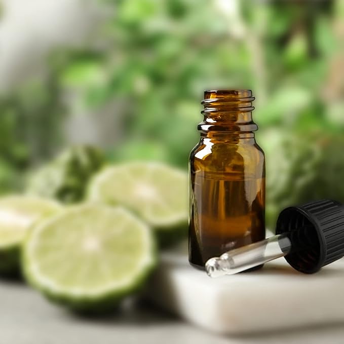 1/2 Oz Glass Dropper Bottle, 15mL Tincture Bottles with Dropper, Labels- Leak Proof Travel Eye Dropper Bottle Amber for Extracts & Essential Oil, Liquids, Perfume(16 pieces)