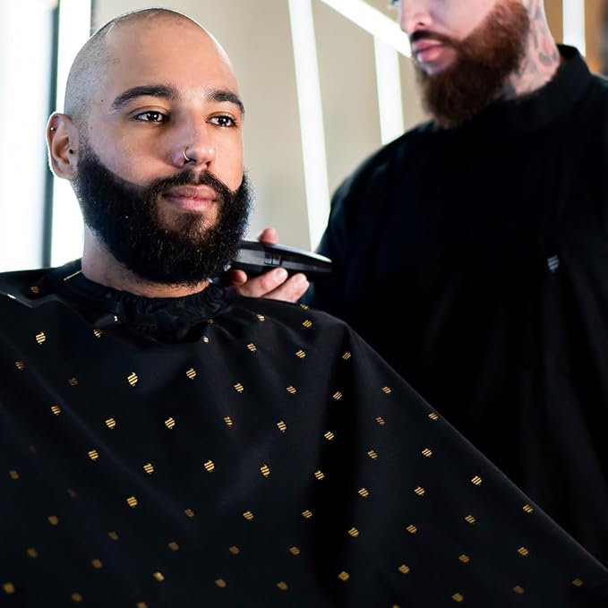 Barber Strong The Barber Cape Haircut Cover for Men, Hair Repelling and Static-Reducing Material, Water Resistant Fabric