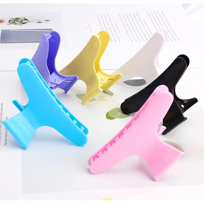 Ondder 24 Pcs Butterfly Hair Clamps Claw Clips Hair Claw Clips Salon Pro Section Clip for Styling, Sectioning, Cutting, Coloring Hair Clips Hairdressing Salon Tool Hair Accessories for Women Girls