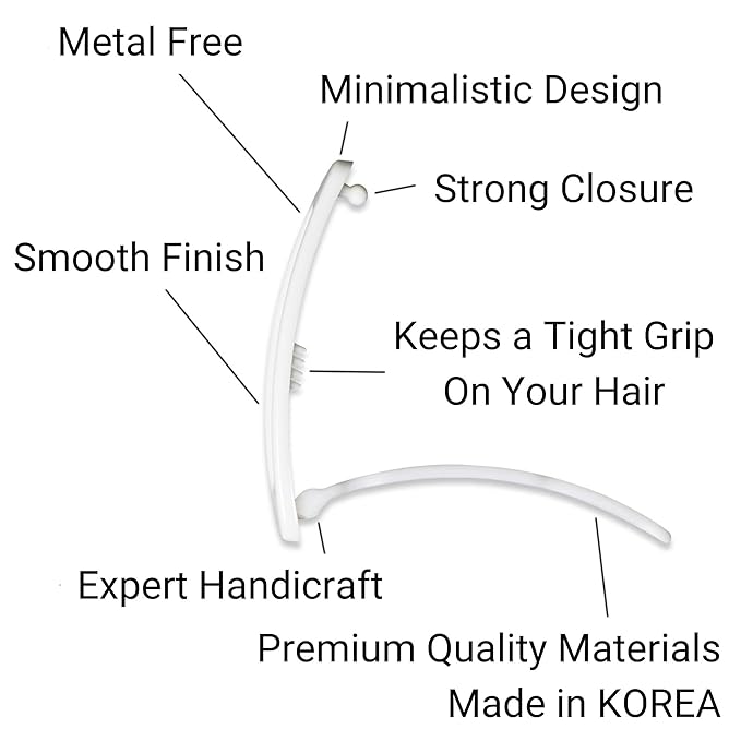 12pcs Hair Barrettes Set for Women and Girls, Hair Clips for Thick Thin Fine Hair, Non-metal Hair Accessories, Non-Slip Grip Handmade Snap Hairpin, BPA Free