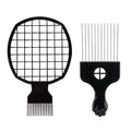 Upgraded Hair Twist Comb Hair Sponge Brush and Metal Afro Hair Pick Comb Set for Black Men Women Curls, 2 In 1 Afro Hair Coil Pick Combs Curl Brush (2 Pcs)