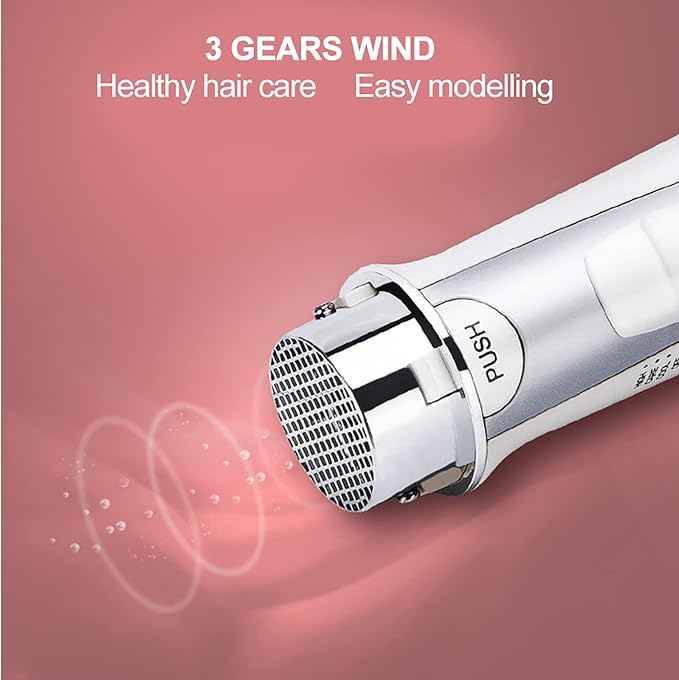 ZJchao 2 in 1 Hair Dryer Brush, Negative Ion Anti-frizz Hot Air Brush Blower, Professional Electric Household Hair Curling Comb, Protable Hair Dryer Comb Machine