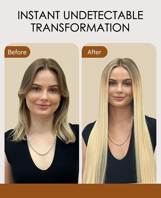 VINBAO Invisi Edge Tape in Hair Extensions Human Hair Balayage Ombre Ash Brown to Platinum Blonde Injection Tape in Hair Extensions Pro Quality 45g 20pcs 16inch #8T60