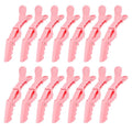 Ondder 14 Pcs Pink Alligator Hair Clips for Styling Sectioning Large Pro Salon Hair Clips Barber for Coloring, Cutting, Sectioning Big Gator Clips Hair Styling Accessories for Women Men Girls