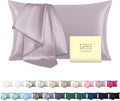 Mulberry Silk Pillow Cases for Hair and Skin King Size Silk Pillowcase with Zipper Soft Breathable Smooth Cooling Satin Silk Pillow Covers for Sleeping (Lavender,20"X 36",1Pcs)