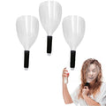 Saycker 3Pcs Face Shield for Hairspray,Plastic Barber Face Shield,Handheld Hairspray Face Shields,Reusable Face Protective Cover for Hairdressing Hair Stylist Cutting Dust Makeup Protector(Clear)