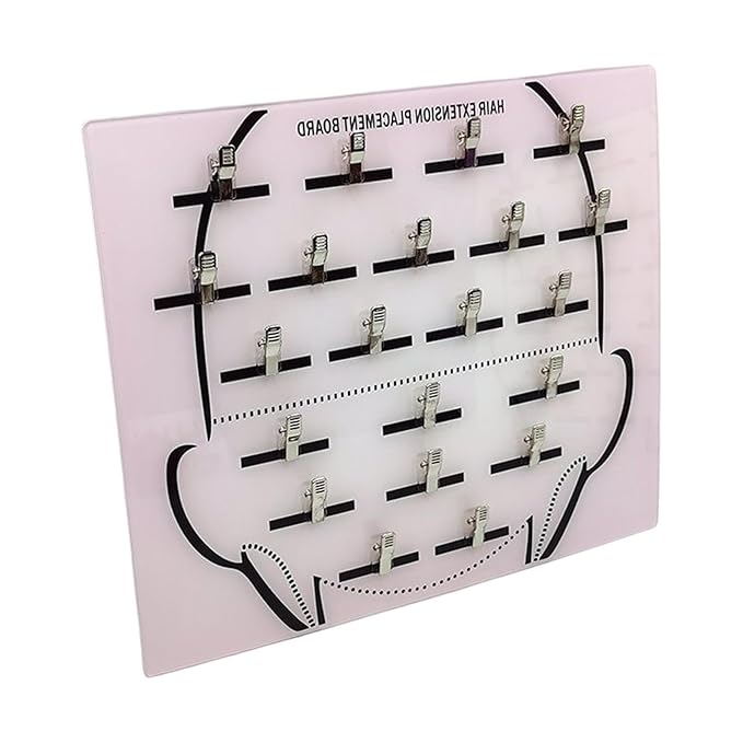 Extension Holder - Styling Extension Holder, Acrylic Hair Separator, Hair Extension Holder Board | Hair Tinsel Organizer, Home And Salon Wig Grafting Plate With Clip For Hairpieces Sectioning Display