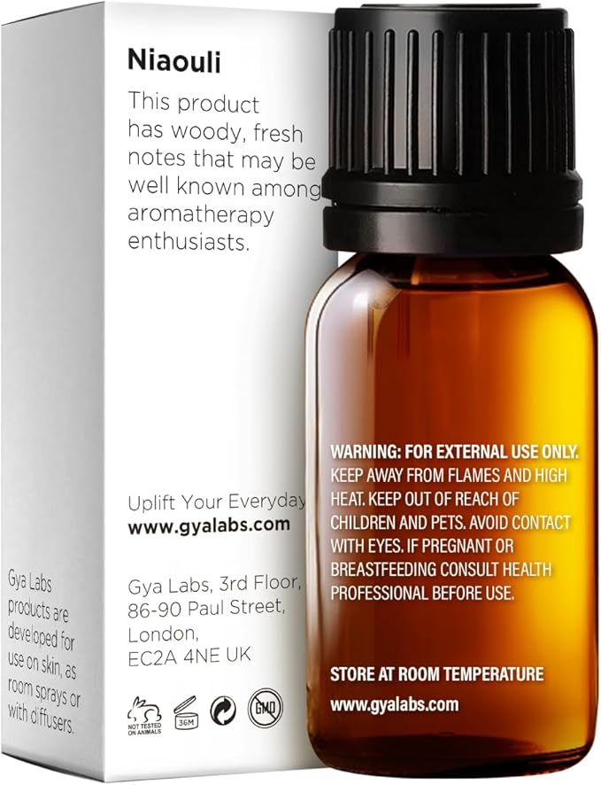 Gya Labs Niaouli Essential Oil - 0.34 Fl Oz - for Hair, Skin, Diffuser, Aromatherapy & DIY Candle Making Scent