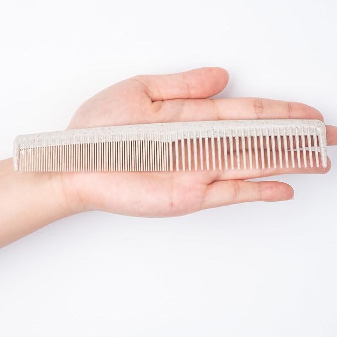 Hair Combs Bulk, Disposable Wheat Straw Combs Individually Wrapped Combs for Hotel, Travel, Airbnb, Charity, Church, Homeless (Pack of 200)