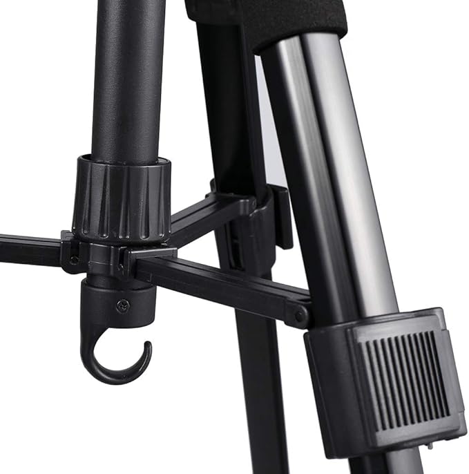 Wig Stand Tripod with Non-Slip Base Adjustable Mannequin Head Stand with Hook Heavy Duty Manikin Head Tripod