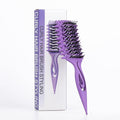 Curl Defining Brush, Curly Hair Brush for Detangling Shaping and Styling Curly Hair, Vented Candy Brush for Wet or Dry Hair Types for Women and Girl, Defining with Side Gear, Reduces Frizz (Purple)
