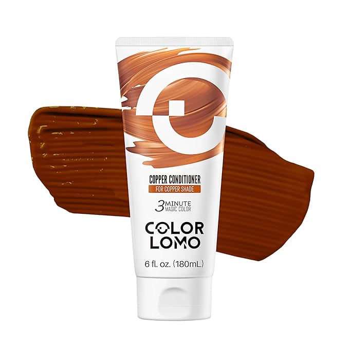 Semi Permanent Hair Color - 6 oz Color Depositing Conditioner with Shea Butter & Almond Oil- Color Conditioner Depositing Hair Mask - Vegan, Paraben, Ammonia & Sulfate Free -Copper