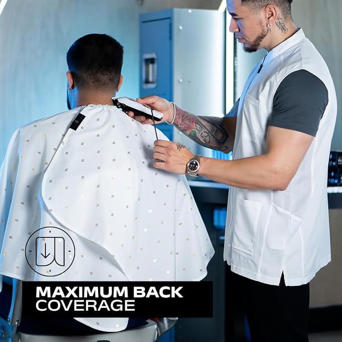 Barber Strong The Barber Cape Haircut Cover for Men, Hair Repelling and Static-Reducing Material, Water Resistant Fabric