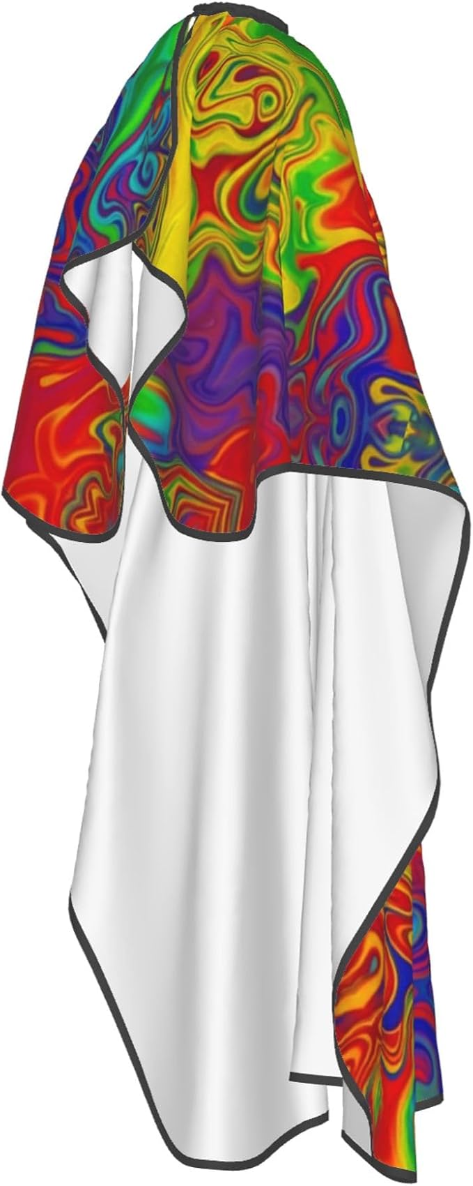 Salon Cape Rainbow Neon Watercolors Hair Cutting Cloak, Extra Long Professional Hair Cutting Apron for Hair Cutting, Haircut Tools