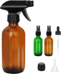 Mister Spray Bottle - 8.4oz Refillable Bottle for Hair, Plants, Cleaning Solutions, Essential Oils, Hair Mister, Adjustable Nozzle with Glass Misters 2oz per Unit, Funnel, Dropper