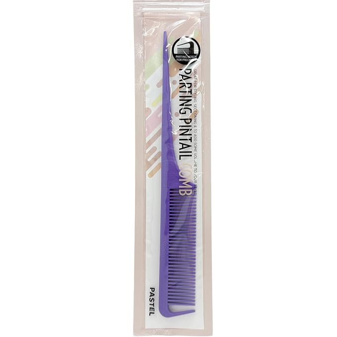 Donna Rat Tail Comb - Professional Parting Comb for Precision Styling, Ideal Rat Tail Combs for Sectioning and Hair Parting, Durable and Heat Resistant, Perfect for Salon and Home Use (PURPLE)