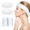 MoyRetty 40PCS Disposable Headbands for Spa & Facials, Professional Elastic Facial Headbands for Estheticians & Home Skincare - Soft Adjustable Magic Tape Hair Band