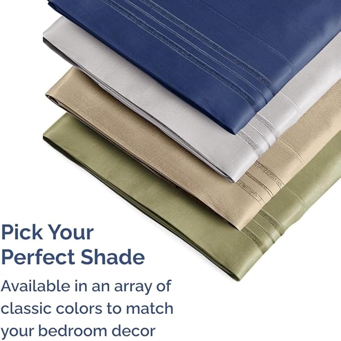 King Pillow Cases Set of 10 - Ultra Soft Hotel Quality Pillowcase Covers - Comfy & Wrinkle Free - Shrink, Stain and Fade Resistant - Easy-Care, Machine Washable Pillow Protectors - 10 Pcs Set - Beige