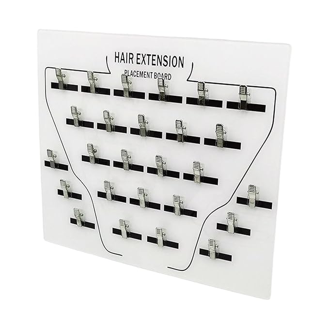 Extension Holder - Wig Sectioning Display Plates, Secure Clip Design, Clip-In Wig Grafting Plate, Time Saving Acrylic Hair Separator Board | Professional Grafting Plate for Hairpieces Home Salon Appl