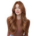 Moresoo Copper Brown Clip in Hair Extensions Real Human Hair Straight Can Be Curled Copper Hair Extensions Clip ins Remy for Women Long 120g 7pieces Double Weft 16in