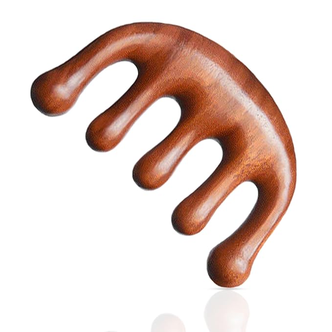 Wooden Scalp Massager Comb & Head Massage Tool, Scalp Gua Sha Wooden Combs for Women and Men (Classic Comfort)