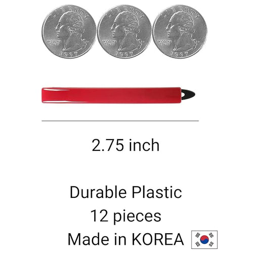 12pcs Hair Barrettes Set for Women and Girls, Hair Clips for Thick Thin Fine Hair, Non-metal Hair Accessories, Non-Slip Grip Handmade Snap Hairpin, BPA Free