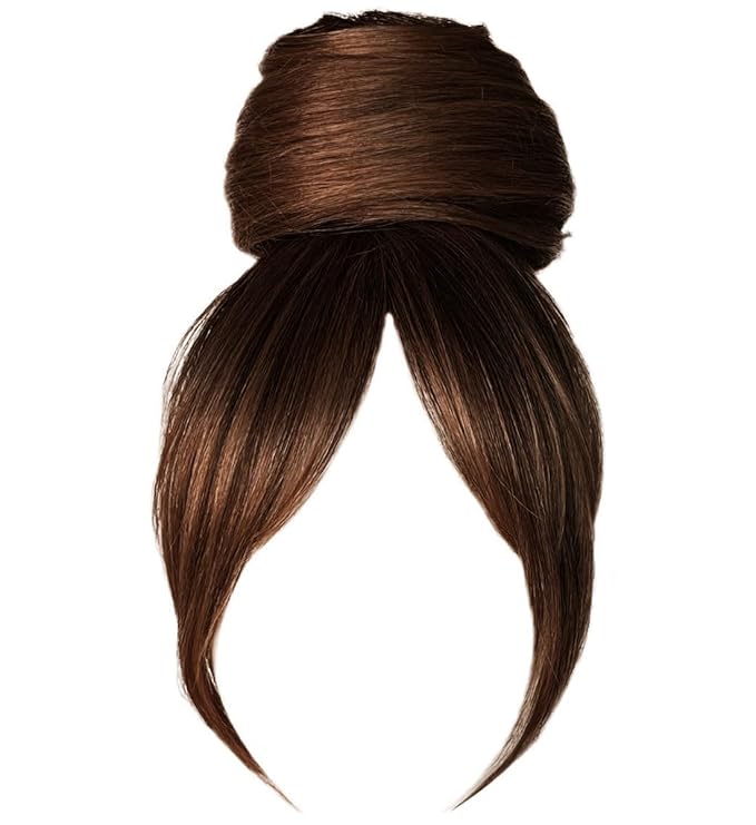 Hairuwear Hairdo Trendy Fringe and Bun Hairpiece With Fashionable Bangs and Side Piece, R10 Chestnut