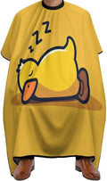 Men's Soft Hair Cutting Cape with Adjustable Closure Barber Cape Cute Lazy Duck Yellow