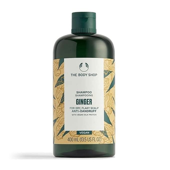 The Body Shop Ginger Scalp Care Shampoo, Dry, Flaky Scalp, With Ginger Root Essential Oil, Scalp Feels Soothed From Dryness, Vegan | 400 mL / 13.5 Oz