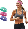Athletic Headbands for Women, Moisture Wicking Sweatbands, Non-Slip Elastic Sports Hair Bands for Running, Workout, Yoga, Basketball, Tennis, Exercise