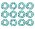 Cotton Hair Scrunchies Single Jersey Solid Color Ponytail Holders Elastic Hair Ties for Women Accessories 12pcs (Mint Green)