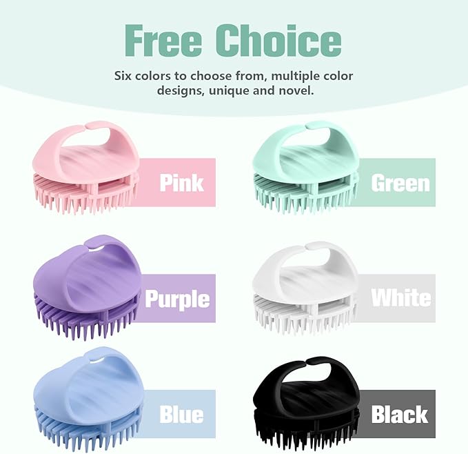 Scalp Massager Shampoo Brush,Scalp Dandruff Removal with Soft Silicone Bristles,Wet & Dry Scalp Care Head Scrubber Hair Washing,Hair Brush for Scalp Exfoliator,Comfortable for All Hair Types,Pink