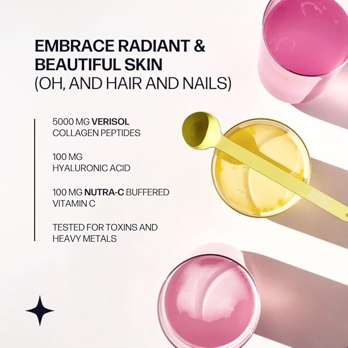 Sparkle Wellness VERISOL Bioactive Hydrolyzed Collagen Peptides | Collagen Powder with Vitamin C & Hyaluronic Acid for Hair, Skin, and Nail Health | Skin Boost Plus (Acai Lemonade) [30-Serves]