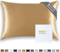 ZIMASILK 22 Momme Silk Pillowcase for Hair and Skin - 100% Pure Mulberry Silk with Hidden Zipper, Grade 6A Luxury Pillow Case for Women, Soft & Durable, Gift Box (King 20"x36" Golden)
