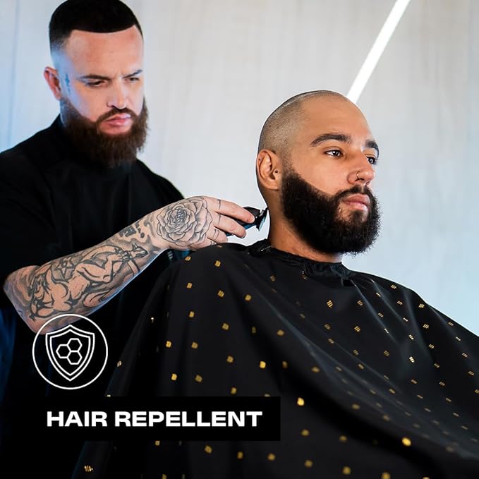Barber Strong The Barber Cape Haircut Cover for Men, Hair Repelling and Static-Reducing Material, Water Resistant Fabric