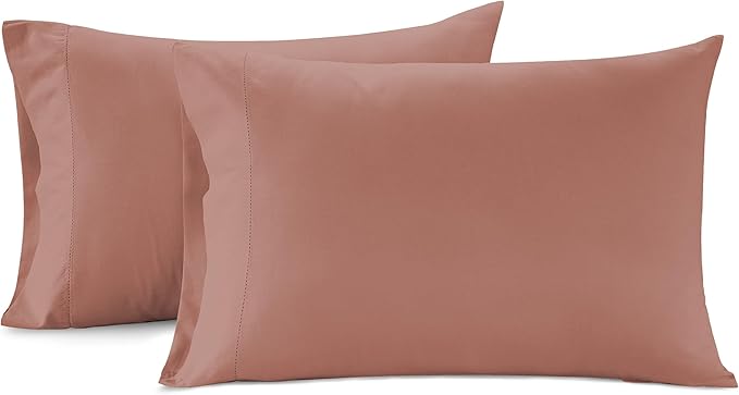 LANE LINEN 100% Organic Cotton Pillow Cases Standard Size Set of 2 (20"x26") - Cotton Pillowcases Standard Size - Soft Sage Green Pillow Cases Set of 2 - Standard Pillow Case Pack of 2 - Mineral