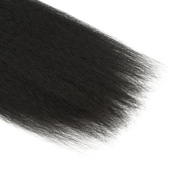 Bundles Human Hair Color 1B Kinky Straight Bundles 24 24 24 Inch Brazilian Virgin Remy Hair Extensions Niegmeag Double Weft Soft and Silky Natural Black Yaki Straight Bundle Hair Weave 300g