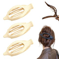 Flat Hair Clips for Women, French Hair Claw Clips for Thick, Thin, Long & Short Hair, Duck Billed Clips, No-Slip Grip Hair Styling Accessories for Women Girls Daily Use (White 3PCS)