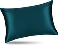 ALASKA BEAR Silk Pillowcase for Hair and Skin, 100% Mulberry Silk Pillow Cases King Size for Bliss Sleep with Random Color Scrunchy Gift Set Better Than Poly Satin, 1pc, Teal/Dark Turquoise