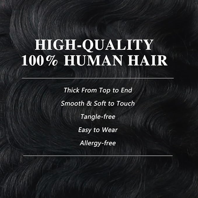 2 Pack 240g 16Pcs Body Wave Seamless Clip in Hair Extensions Real Human Hair Full Head 15A Remy Human Hair Clip ins with PU Skin Weft 16inch Natural Black