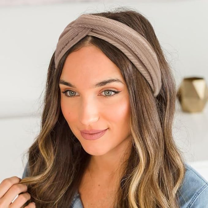 Elastic Knotted Headbands for Women Cloth Head Hair Bands for Women's Hair Non Slip Boho Wrap Twisted Hair Accessories