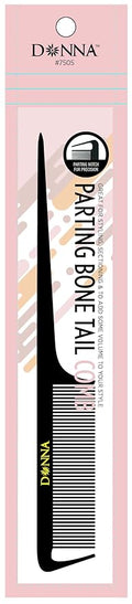 Donna Rat Tail Comb - Professional Parting Comb for Precision Styling, Ideal Rat Tail Combs for Sectioning and Hair Parting, Durable and Heat Resistant, Perfect for Salon and Home Use (BLACK)