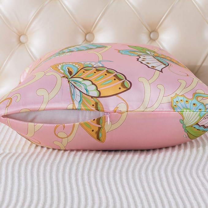 SLPBABY Silk Pillowcase for Hair and Skin with Hidden Zipper Print (Queen, Pattern32)