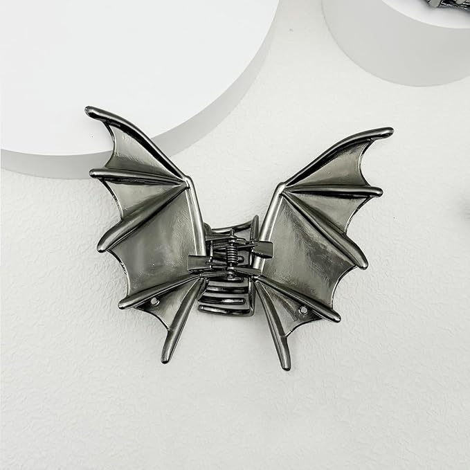 3 Pieces Large Metal Spider Net Bat Hand Hair Claw Clips for Women and Girls Thick Long Hair, Gothic Decor Skeleton Spooky Hair Styling Accessories for Halloween Christmas Gifts