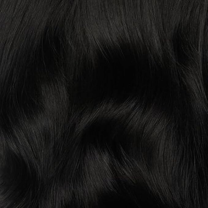 Luxy 100% Remy Human Hair – Halo Clip-In Hair Extensions –Natural Looking Volume & Length - One-Piece - Easy 5-Min Application 180 grams 20" Off Black Halo