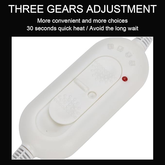 Hair Steamer Thermal Heat Cap, Heating Cap for Deep Conditioning Scalp Treatment Spa Hot Head Care Tool Portable 3 Gears Temperature Control Protection Detachable Electric for Home Salon Use