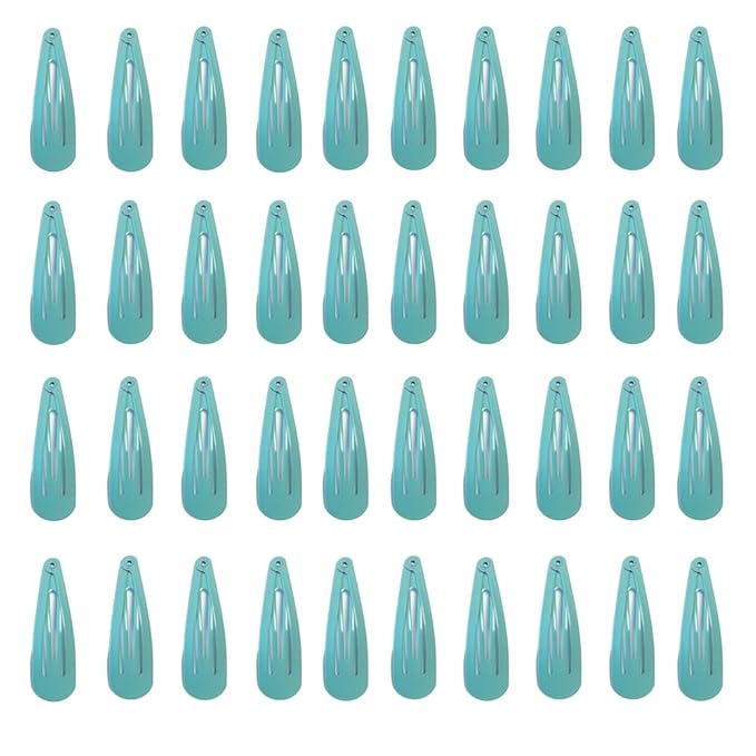 2 Inch Blue Green Hair Clips Barrettes Metal Snap Clips for Women Durable Water Drop Ideal Hair Accessories for Hairdressing Wedding and Everyday Use 20 pcs