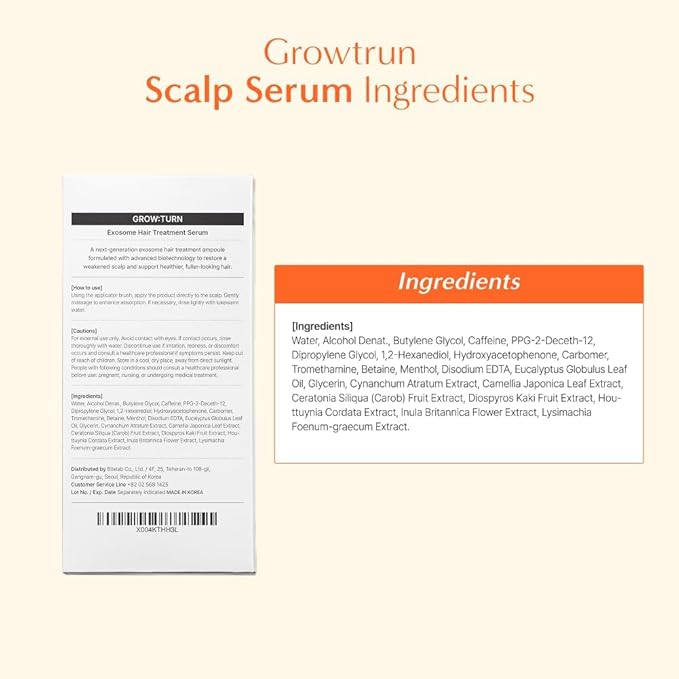 lilyeve GROWTURN Hair Growth Serum with Built-in Brush, Heartleaf-Derived Exosomes to Revitalize Hair, Hair Thickening, Hair Growth Accelerator - Korean Hair Care, 3.38 fl. oz. (Pack of 1)
