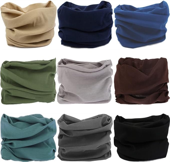 Headband Neck Gaiter Head Wrap Headwear Face Mask Magic Scarf Bandana for Men and Women
