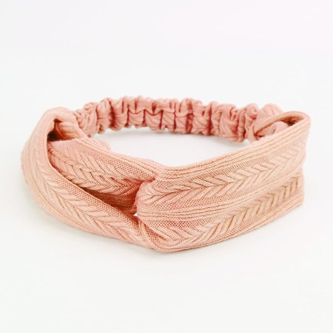 Elastic Knotted Headbands for Women Wheat Pattern Cloth Head Hair Bands for Women's Hair Non Slip Boho Wrap Twisted Hair Accessories